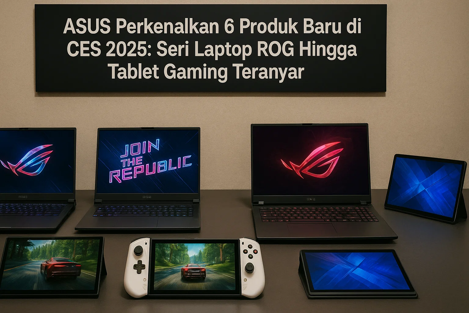 ASUS Perkenalkan 6 Produk Baru di CES 2025: Seri Laptop ROG Hingga Tablet Gaming Teranyar